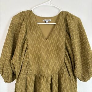 Ophelia Roe Olive Textured Dress